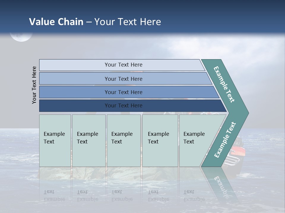 Hill Night Growth PowerPoint Template