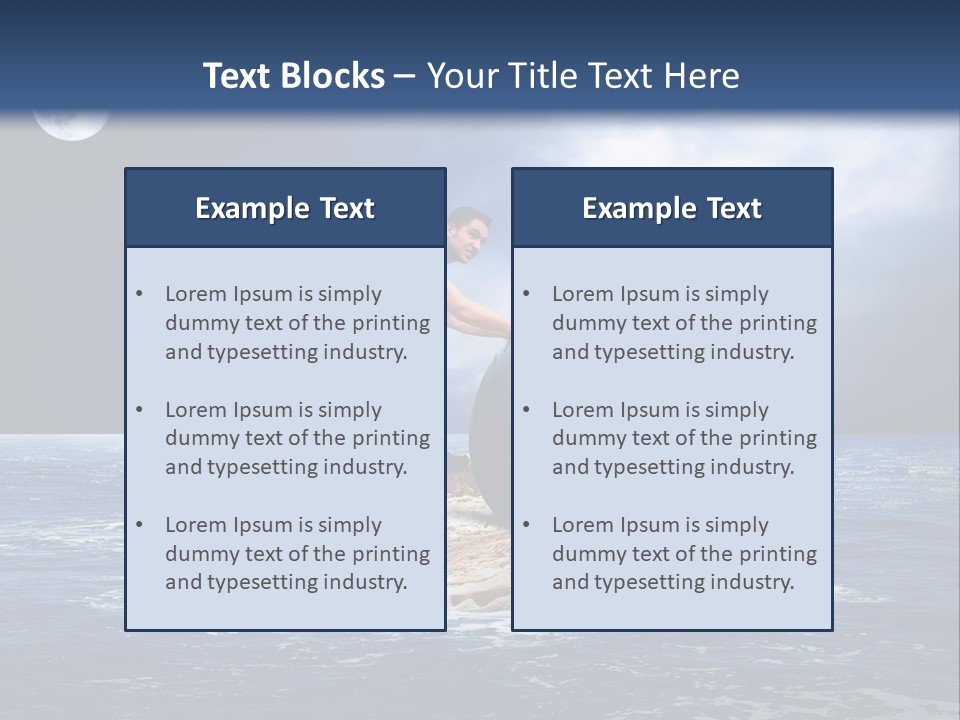 Hill Night Growth PowerPoint Template