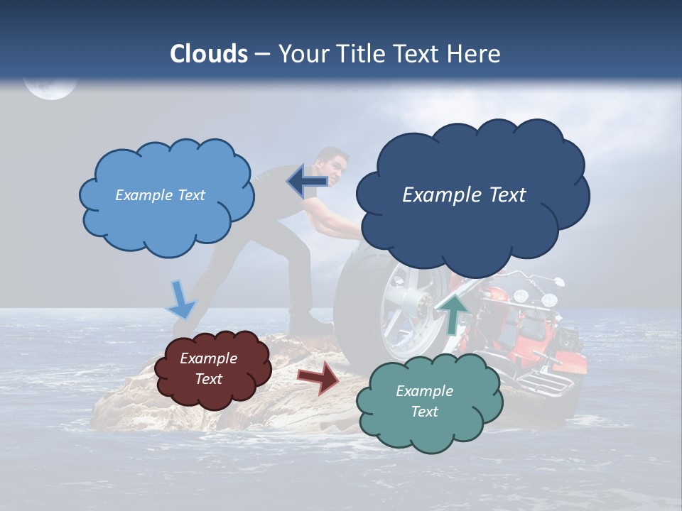 Hill Night Growth PowerPoint Template