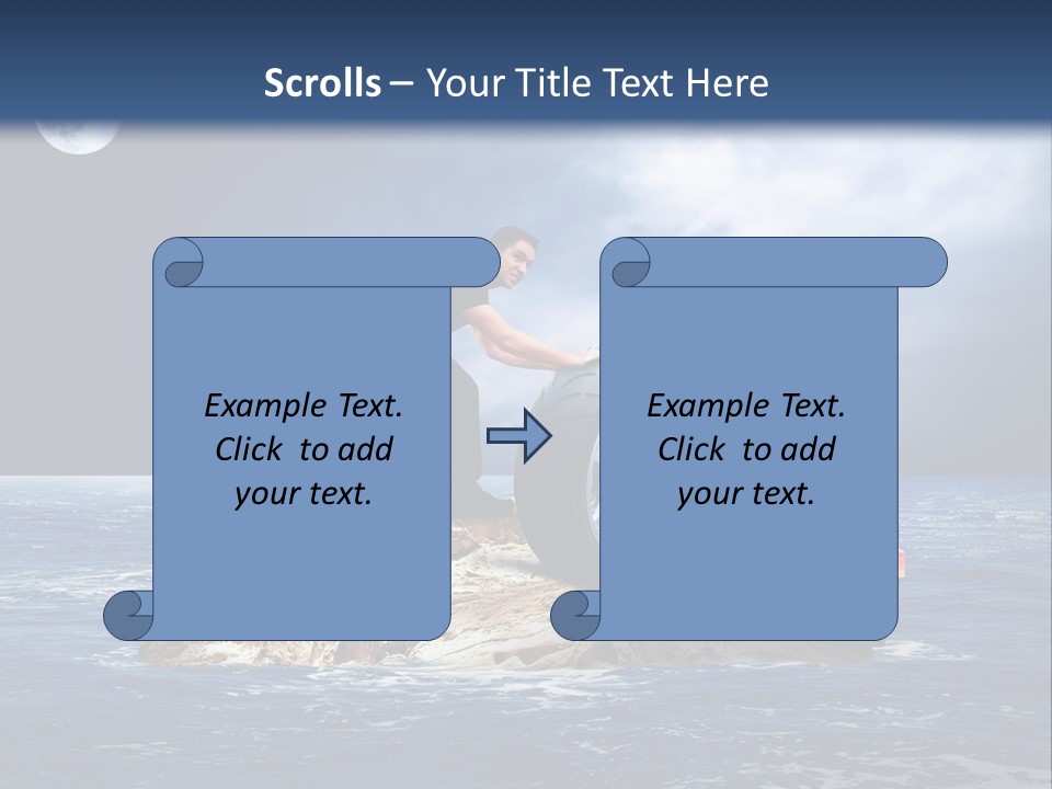 Hill Night Growth PowerPoint Template