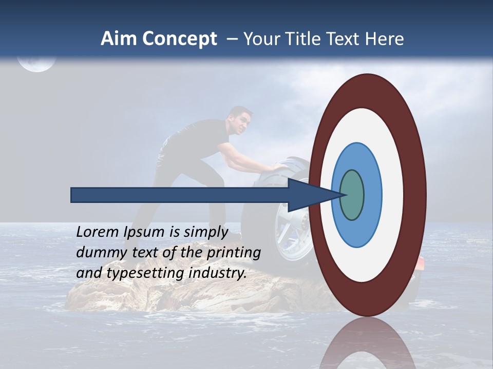 Hill Night Growth PowerPoint Template