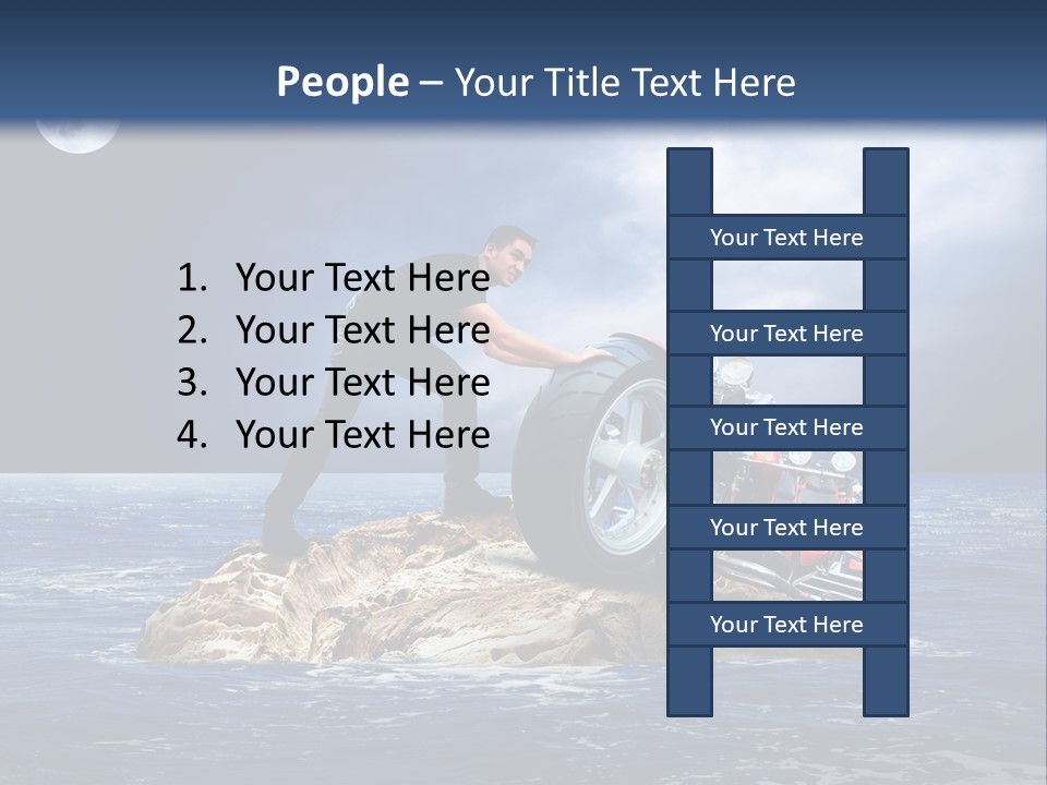 Hill Night Growth PowerPoint Template