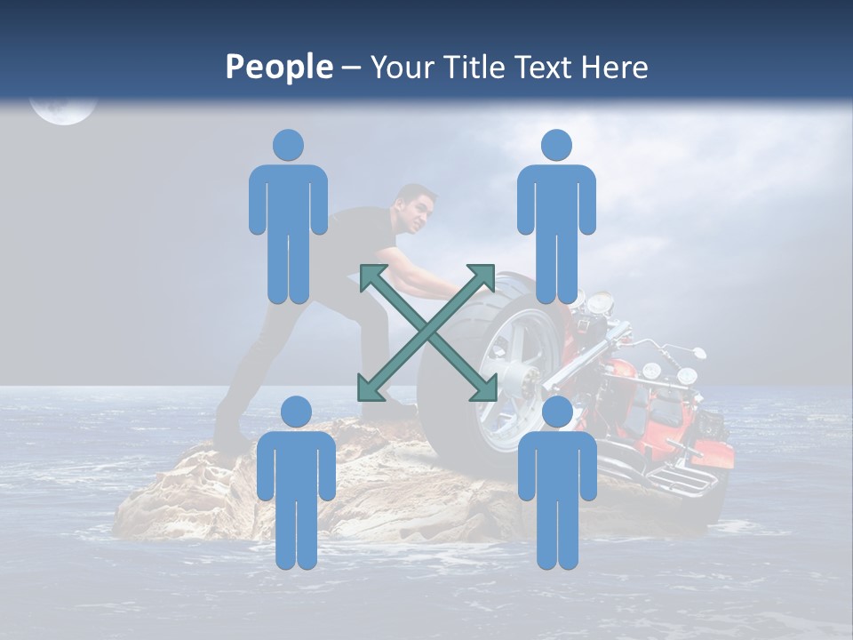 Hill Night Growth PowerPoint Template