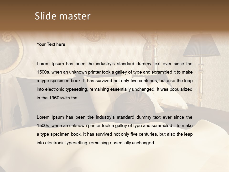 Stylish Bedroom Standard PowerPoint Template