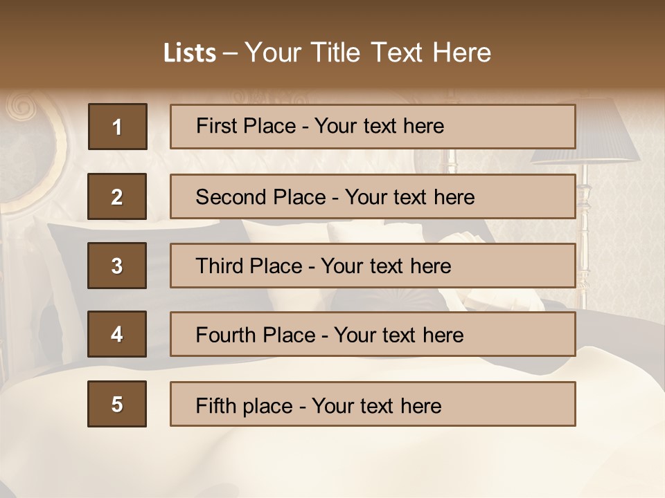 Stylish Bedroom Standard PowerPoint Template