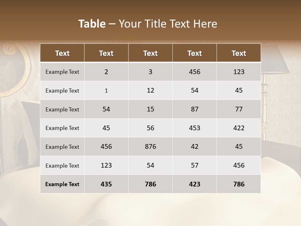 Stylish Bedroom Standard PowerPoint Template