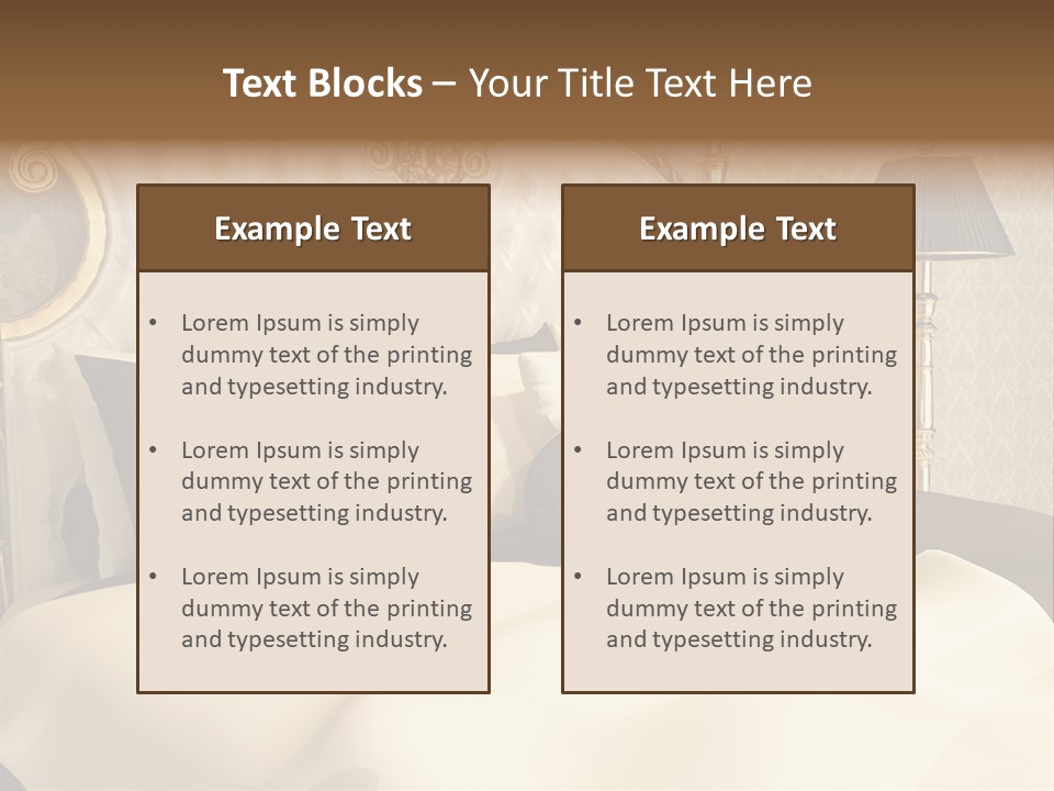Stylish Bedroom Standard PowerPoint Template