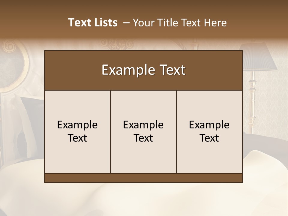 Stylish Bedroom Standard PowerPoint Template