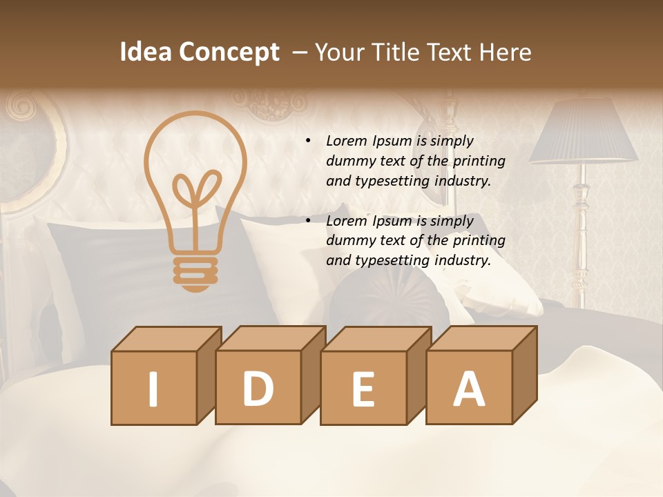 Stylish Bedroom Standard PowerPoint Template