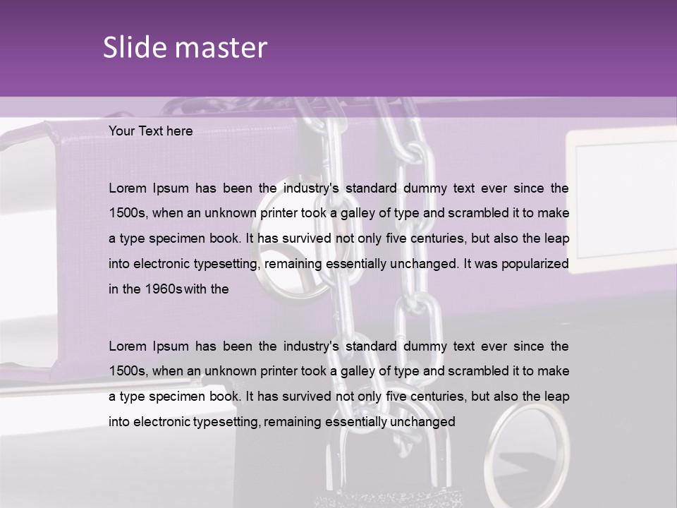 Records Library Binder PowerPoint Template