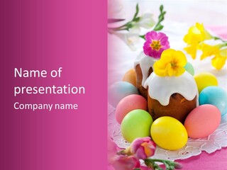 Spring Kulich Pastry PowerPoint Template