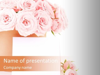 Flower Pink Vase PowerPoint Template