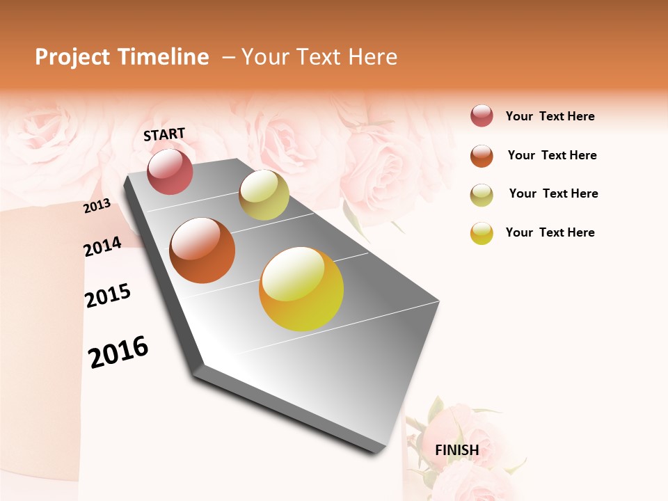 Flower Pink Vase PowerPoint Template