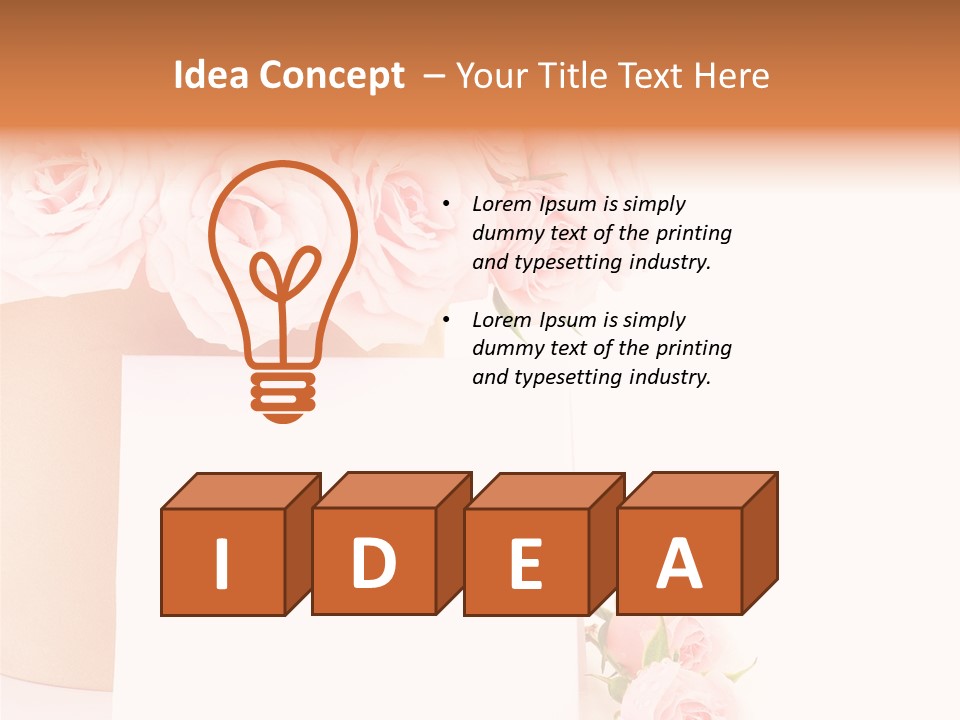 Flower Pink Vase PowerPoint Template