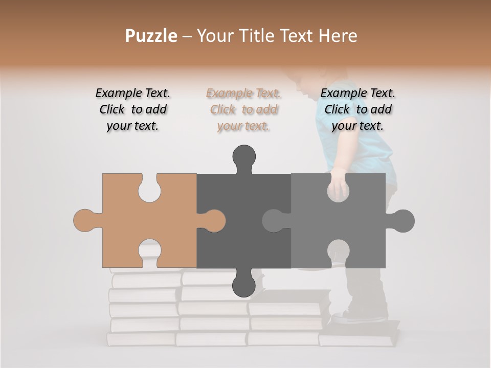 Funny Caucasian School PowerPoint Template