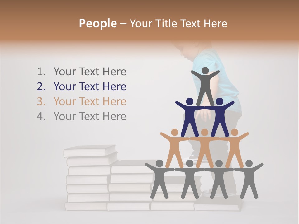 Funny Caucasian School PowerPoint Template