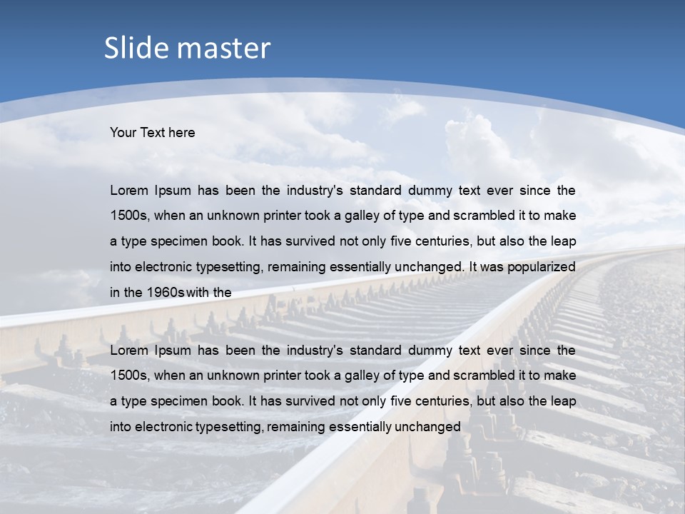 Direction Horizon Perspective PowerPoint Template