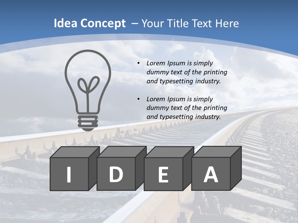 Direction Horizon Perspective PowerPoint Template