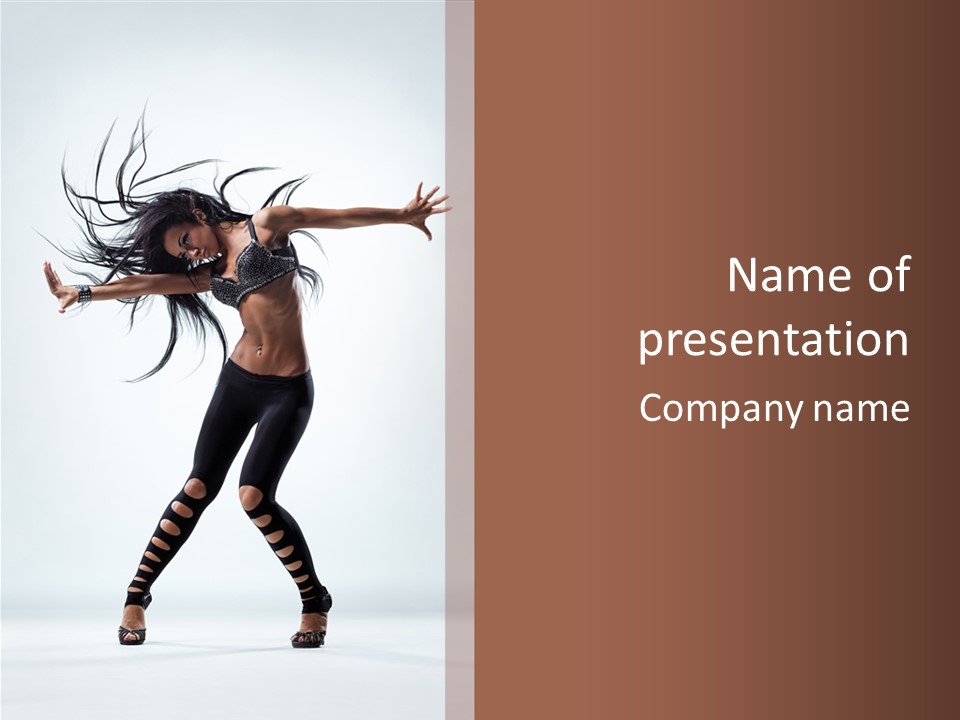 Diva Stockings Posing PowerPoint Template