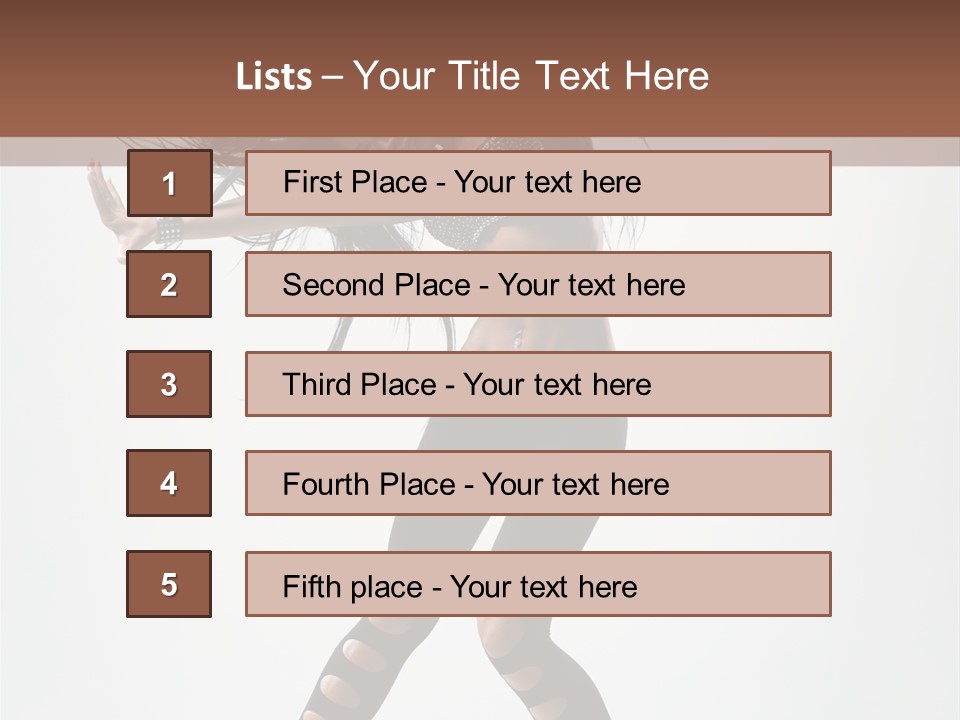 Diva Stockings Posing PowerPoint Template
