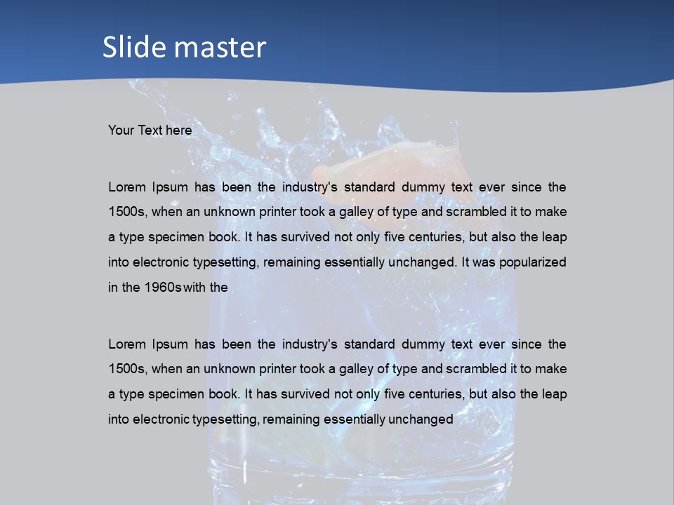Skin Liquid Object PowerPoint Template
