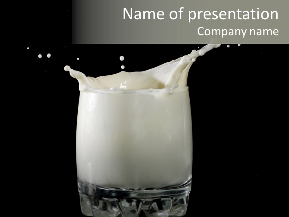 Abstract Dairy Drop PowerPoint Template