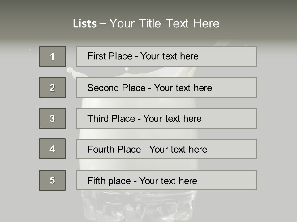Abstract Dairy Drop PowerPoint Template