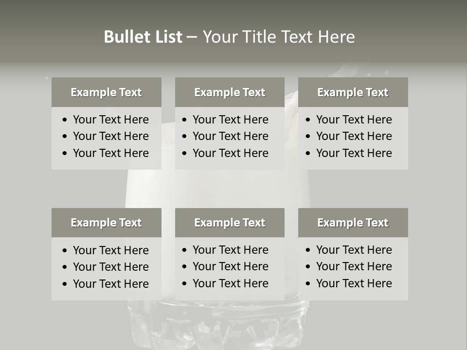 Abstract Dairy Drop PowerPoint Template