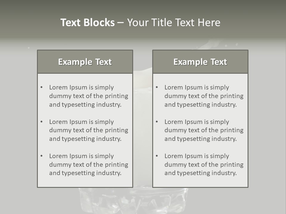 Abstract Dairy Drop PowerPoint Template