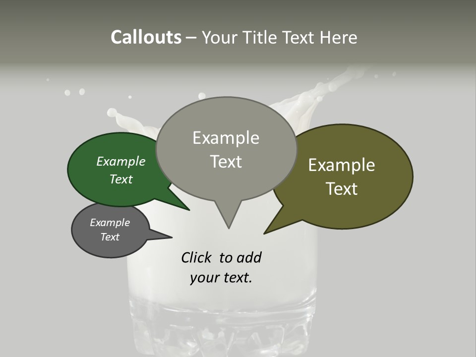 Abstract Dairy Drop PowerPoint Template