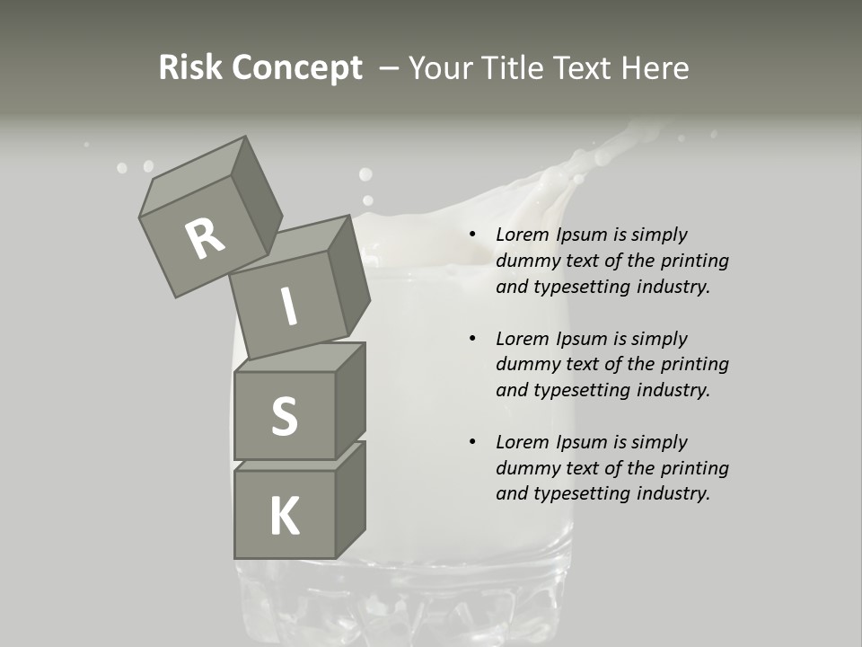 Abstract Dairy Drop PowerPoint Template