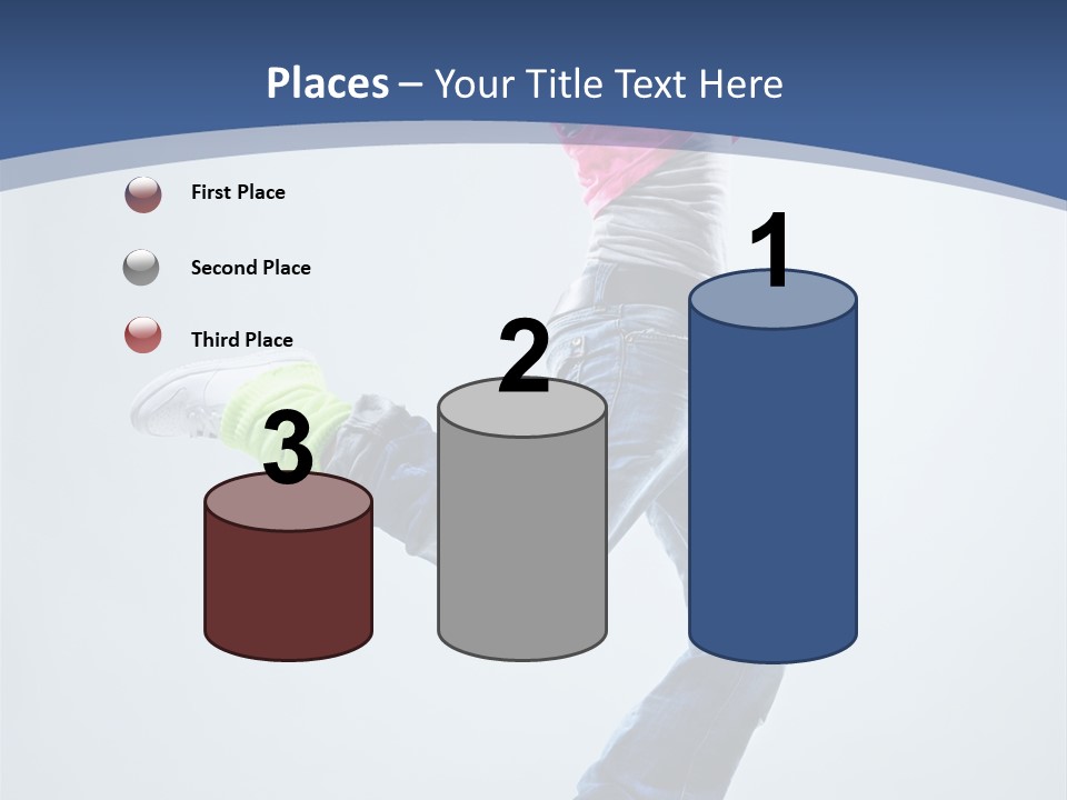 Woman Breakdancer Fly PowerPoint Template