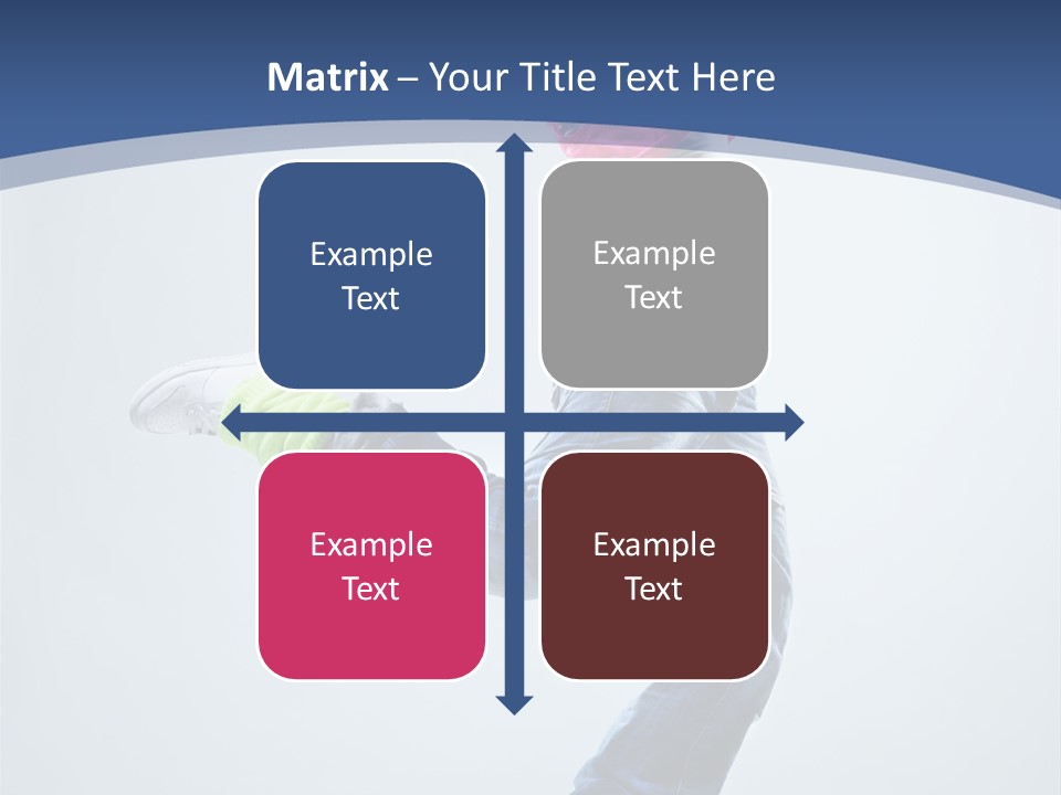 Woman Breakdancer Fly PowerPoint Template