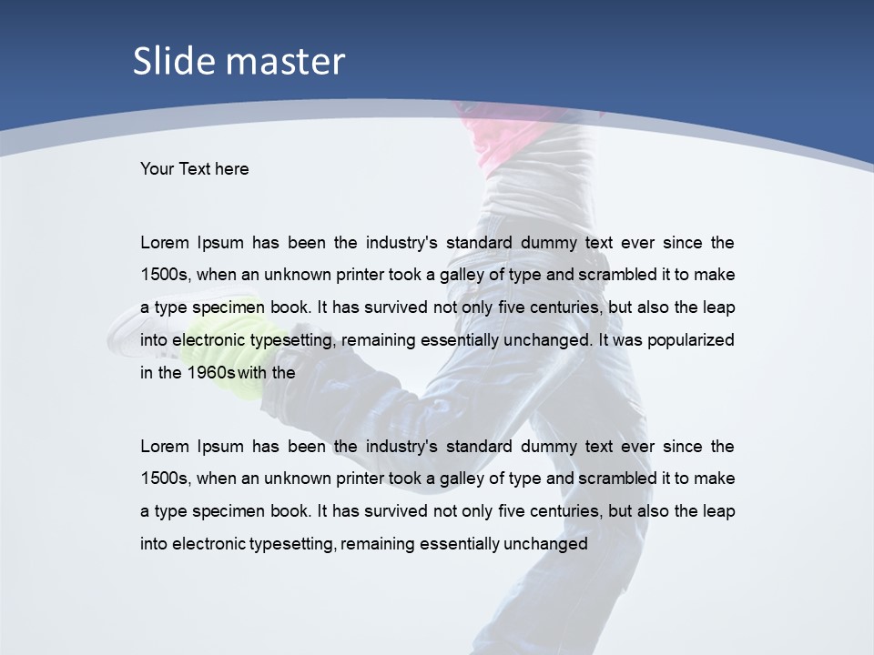 Woman Breakdancer Fly PowerPoint Template