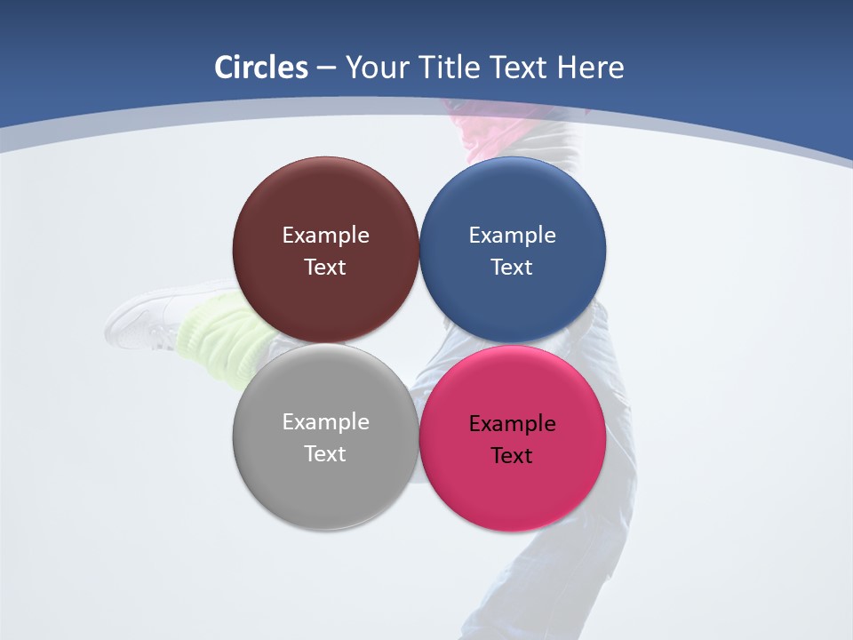 Woman Breakdancer Fly PowerPoint Template