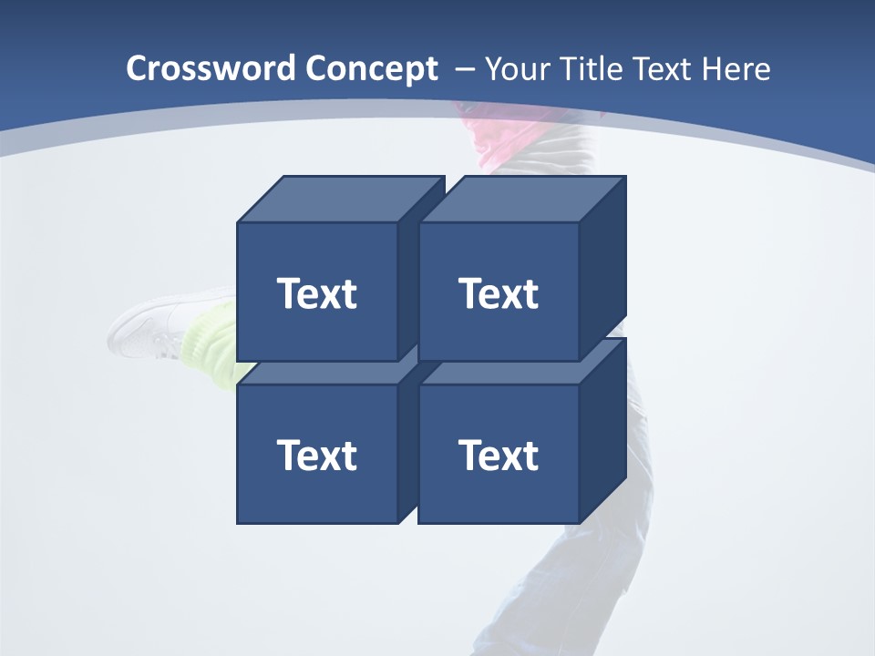 Woman Breakdancer Fly PowerPoint Template