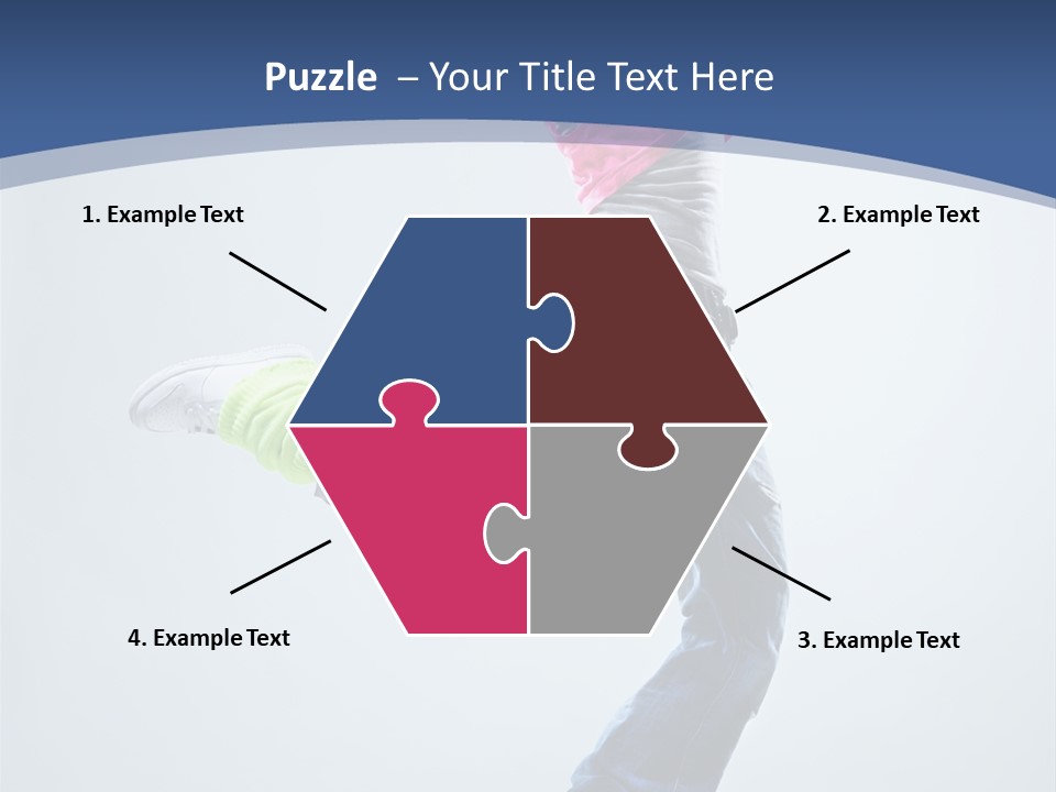 Woman Breakdancer Fly PowerPoint Template