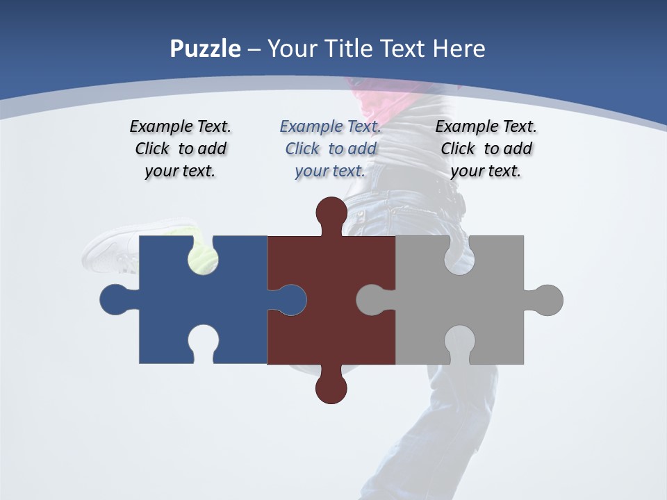 Woman Breakdancer Fly PowerPoint Template