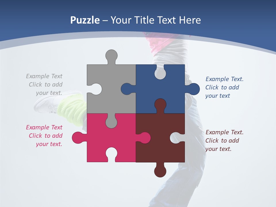 Woman Breakdancer Fly PowerPoint Template