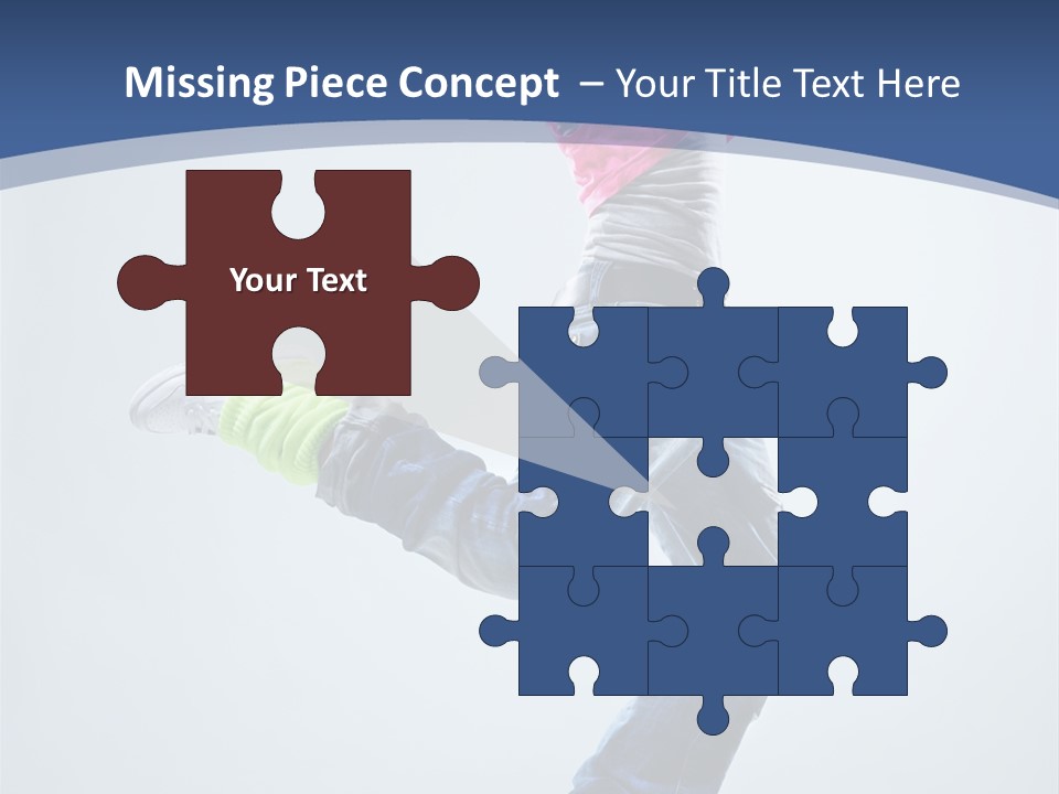 Woman Breakdancer Fly PowerPoint Template