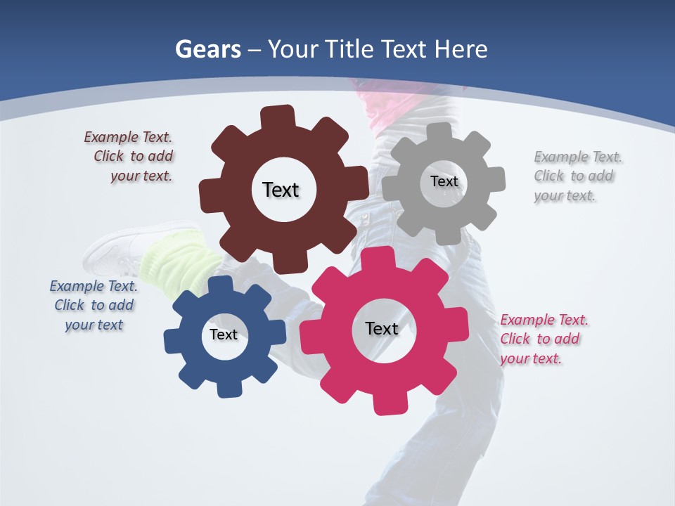 Woman Breakdancer Fly PowerPoint Template