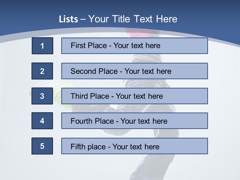 Woman Breakdancer Fly PowerPoint Template