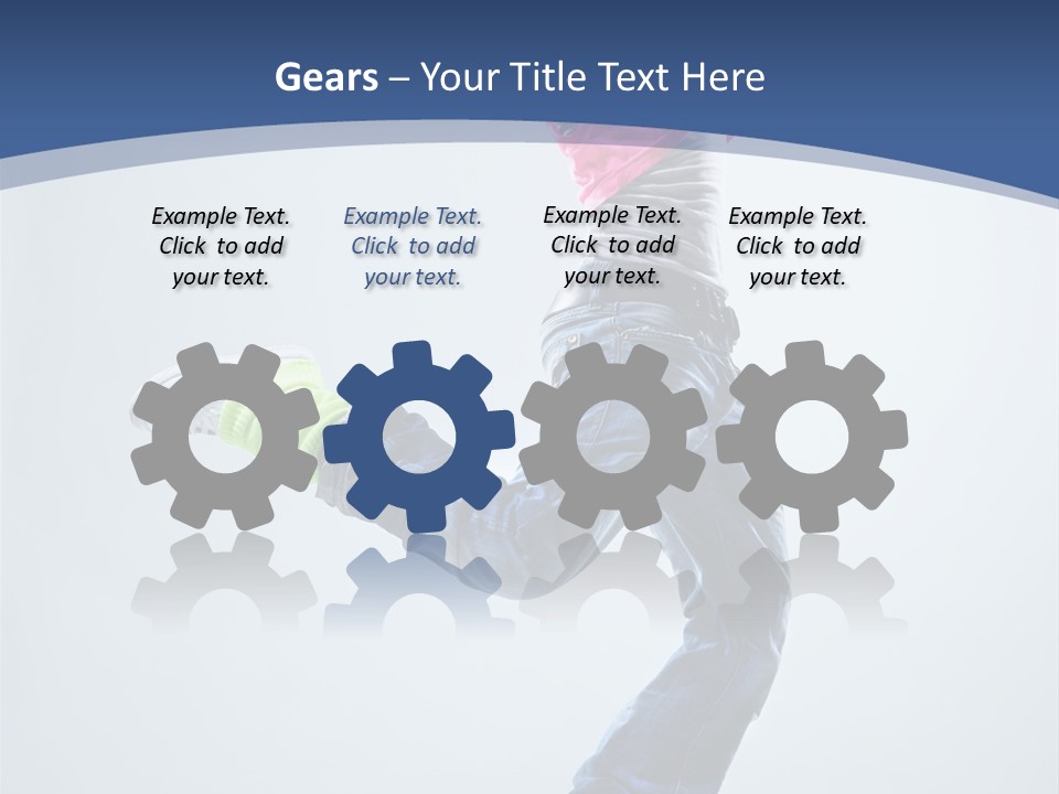 Woman Breakdancer Fly PowerPoint Template