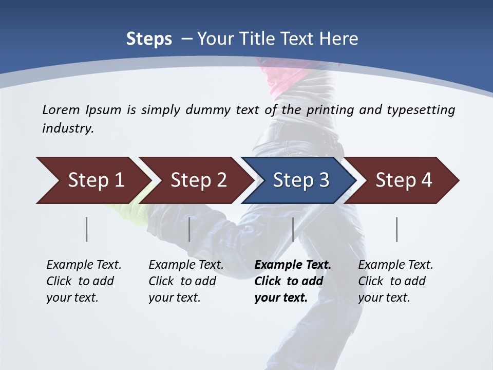 Woman Breakdancer Fly PowerPoint Template