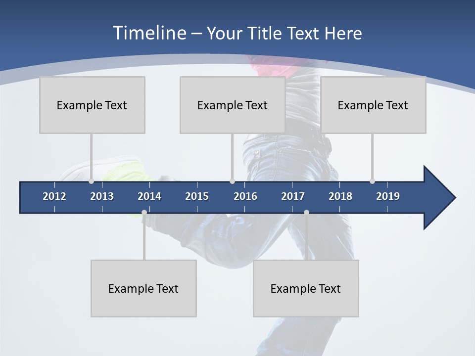 Woman Breakdancer Fly PowerPoint Template