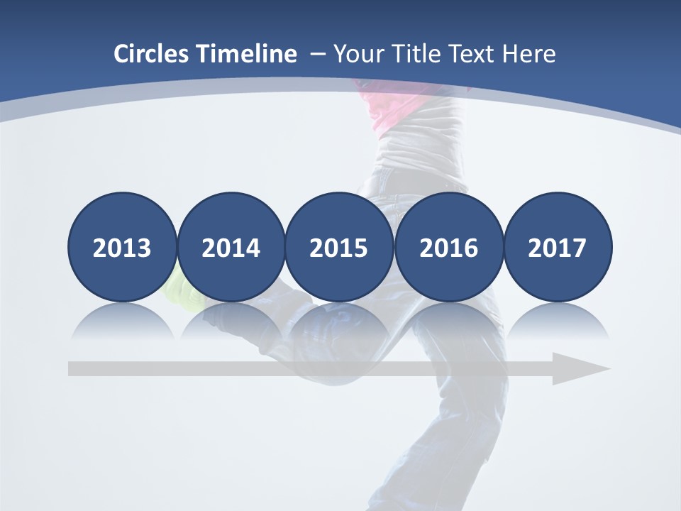 Woman Breakdancer Fly PowerPoint Template