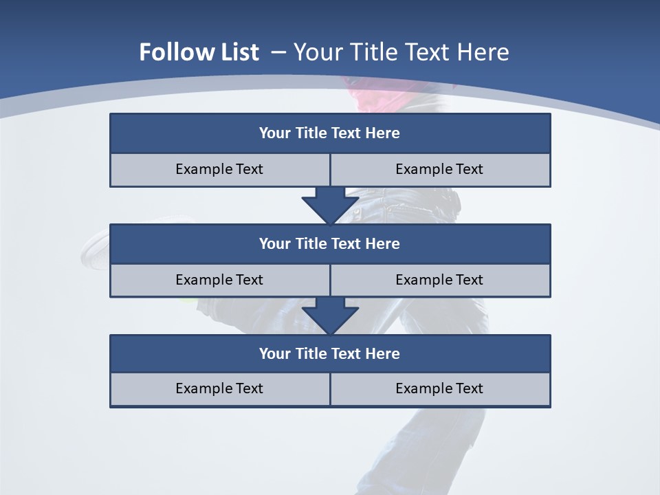 Woman Breakdancer Fly PowerPoint Template