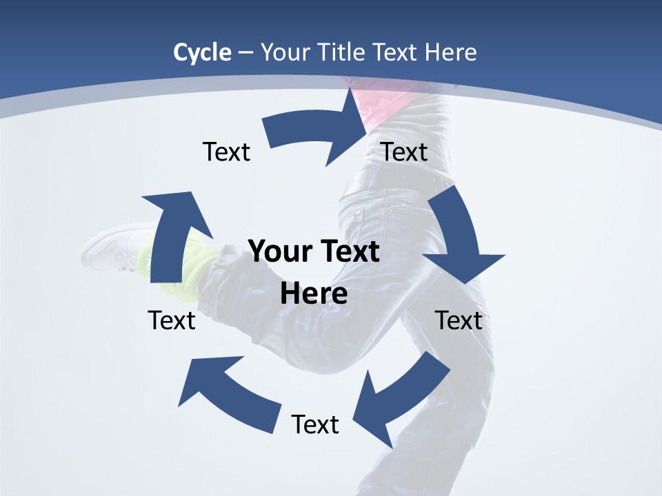 Woman Breakdancer Fly PowerPoint Template