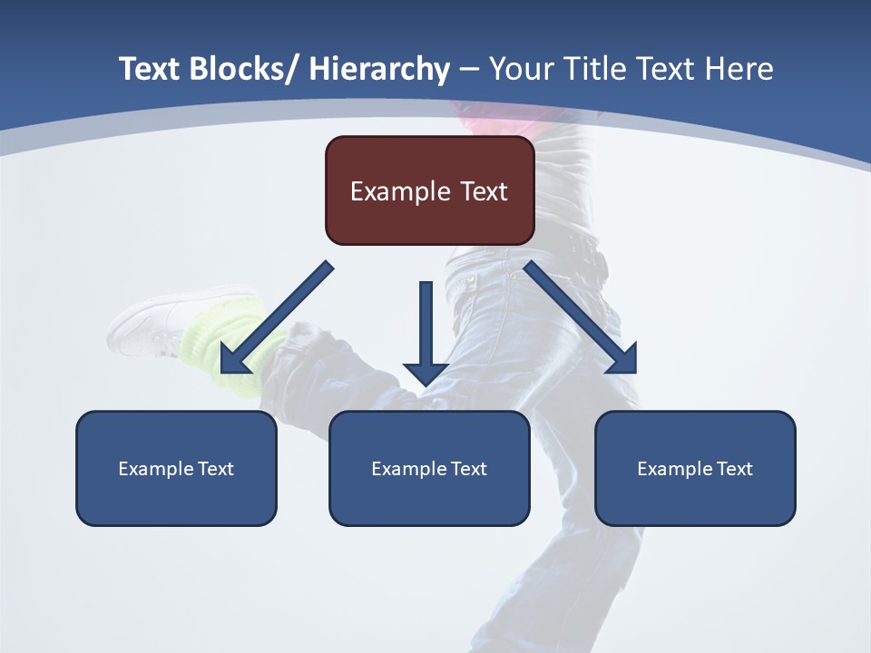 Woman Breakdancer Fly PowerPoint Template