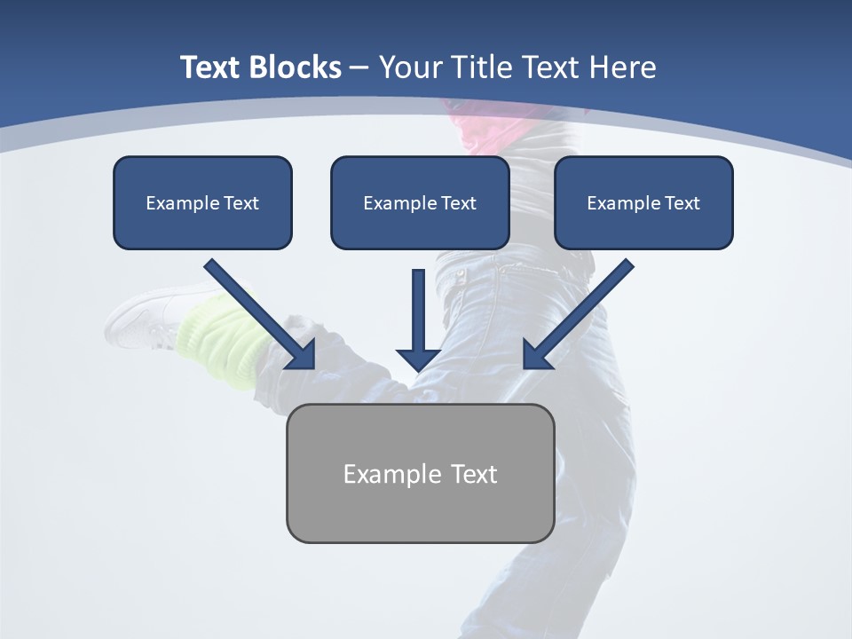 Woman Breakdancer Fly PowerPoint Template